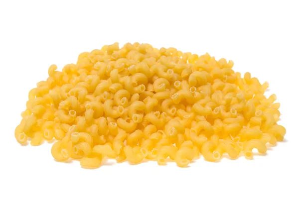 Pâtes macaroni isolées sur fond blanc — Photo