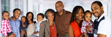 mutlu bir Afro-Amerikan Aile