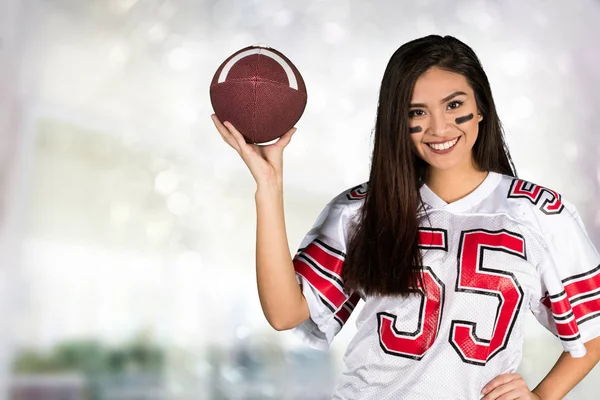 Fan del fútbol femenino — Foto de Stock