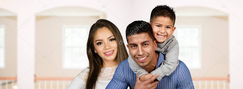Happy Young Family