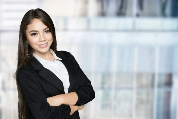 Hispânica empresária trabalho — Fotografia de Stock