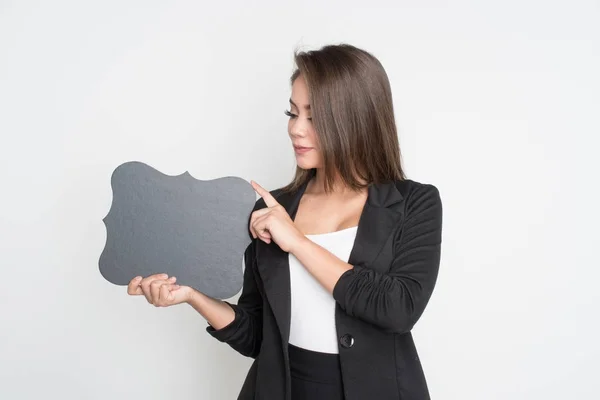 Empresaria sobre fondo blanco — Foto de Stock