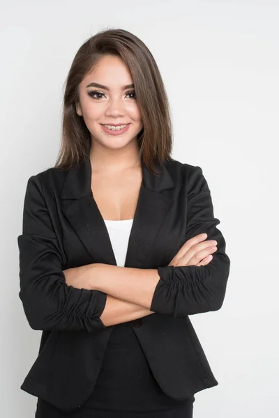 Businesswoman on White Background — Stock Photo, Image