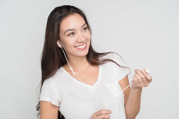 Woman With Headphones — Stock Photo, Image