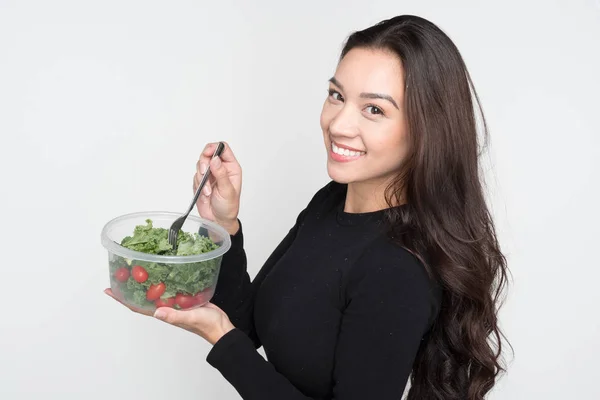 Woman Eating Lunch — Stock Photo, Image