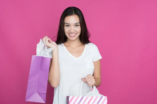 Jovem mulher compras — Fotografia de Stock