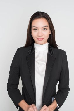 iş kadını beyaz zemin üzerine