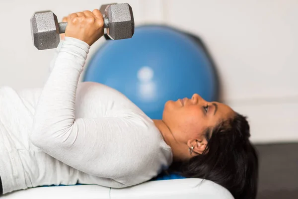 Hem Gym träning — Stockfoto