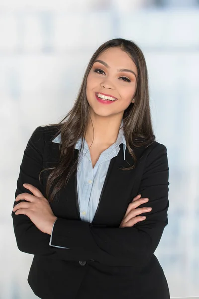 Happy Hispanic Businesswoman — Stock Photo, Image