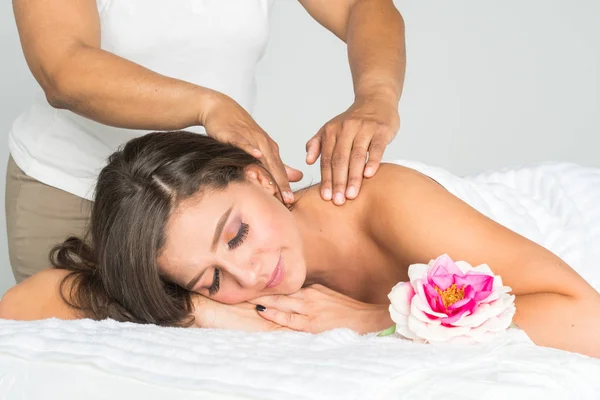 Woman Getting Massage — Stock Photo, Image