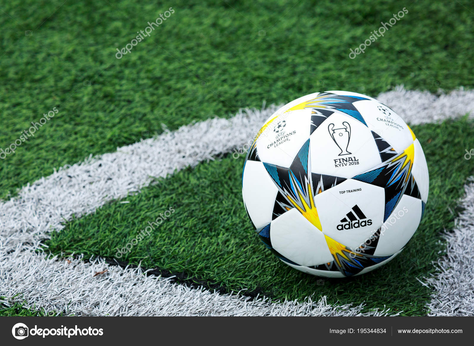 Kyiv Ukraine April 2018 Official Match Ball Uefa Champions League Stock Editorial Photo C Chekyravaa 195344834