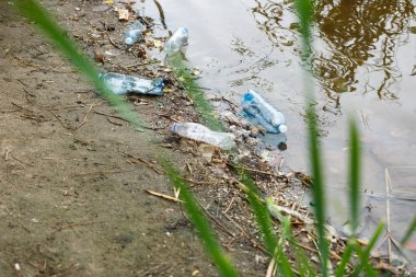 garbage on the ground, pollution of the environment. environmental problems. ecology and waste concept.