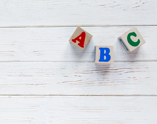 Blocchi Legno Bambini Tavolo Legno Blocchi Giocattoli Educativi Giocattoli Asilo — Foto Stock