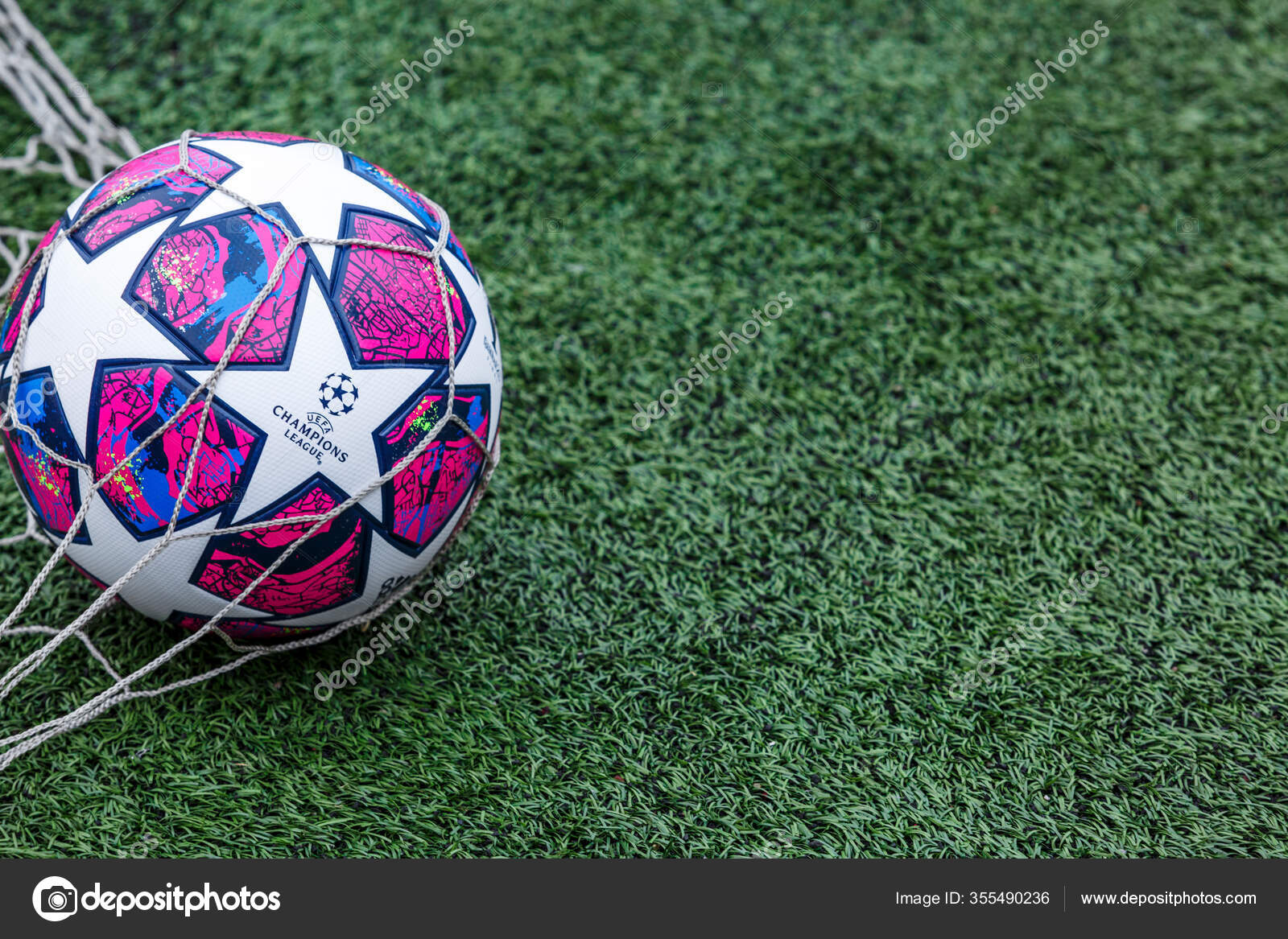 kyiv ukraine march 2020 official match ball uefa champions league stock editorial photo c chekyravaa 355490236