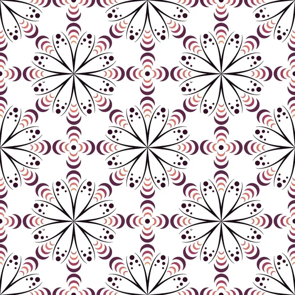 Archivo EPS10. Patrón geométrico floral sin costuras. Fondo vintage — Vector de stock