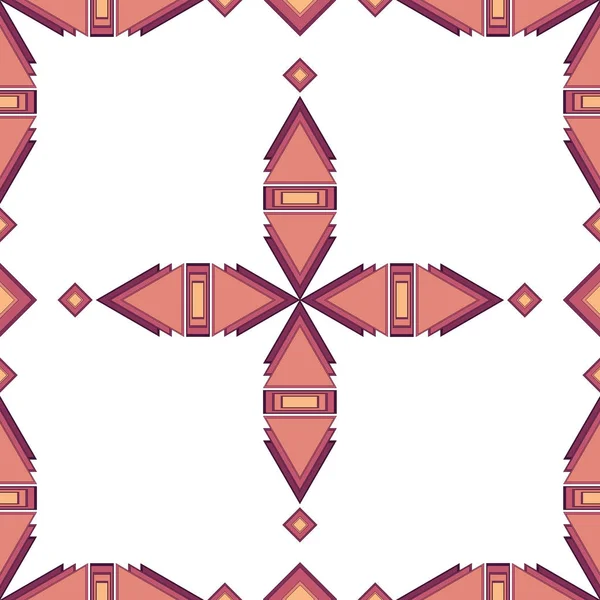 Eps10 ファイル。花のシームレスな幾何学的なパターン。ヴィンテージ背景があります。 — ストックベクタ