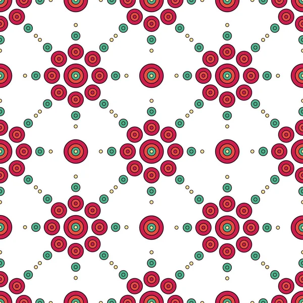 Archivo EPS10. Patrón geométrico floral sin costuras. Fondo vintage — Vector de stock