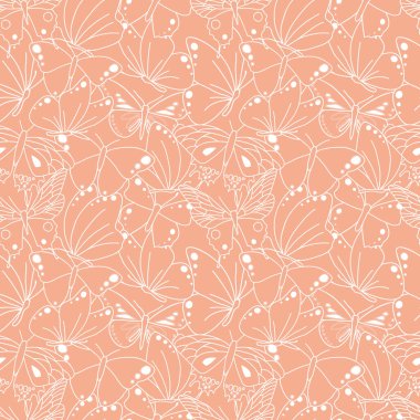 Vektör turuncu kelebek dokusu pürüzsüz arkaplan çizimi