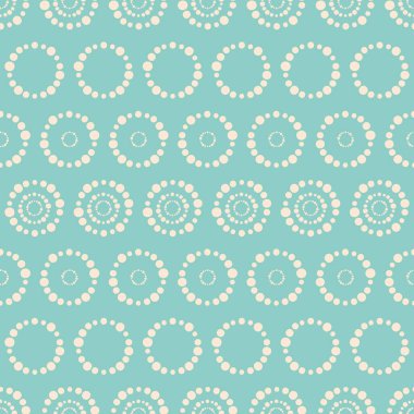 Vektör noktalı turuncu daireler kusursuz nane yeşili arkaplan