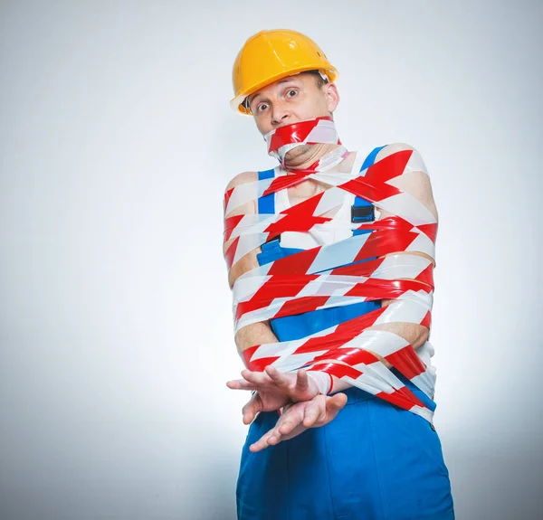 Funny builder - manual worker — Stock Photo, Image