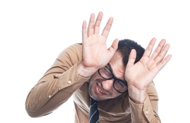 Kötü muamele, üzerinde beyaz izole