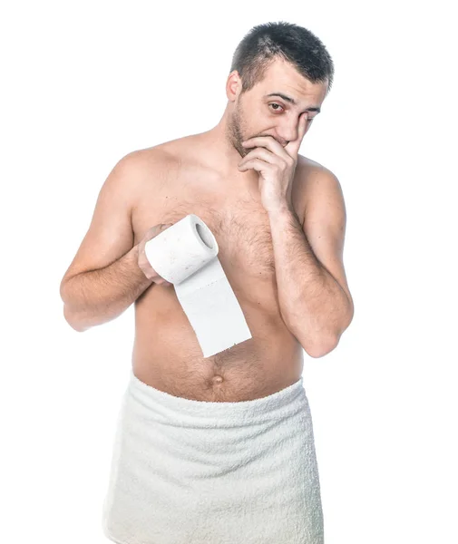 Man should be in the toilet — Stock Photo, Image