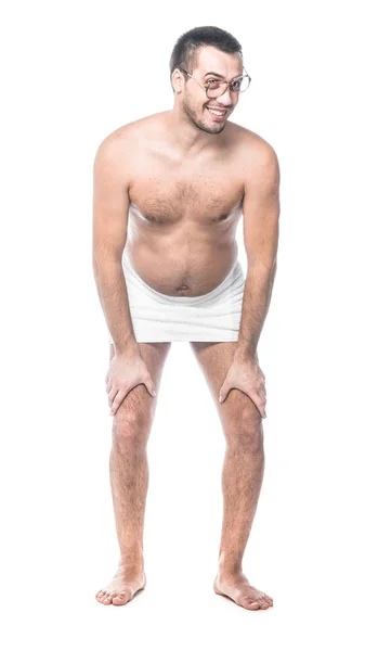 Funny man står — Stockfoto