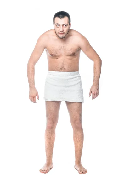 Funny man står — Stockfoto