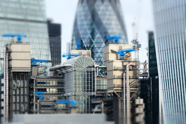 Londra finans bölgesine binalarda kadeh Minaturised — Stok fotoğraf