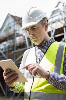 Mimar dijital Tablet kullanarak Site bina