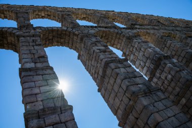 Antik Roma su kemeri Segovia, Castilla y Leon, İspanya