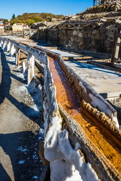 Salztal von Anana, altes Salzbergwerk aus Alava, Baskenland, Spanien — Stockfoto