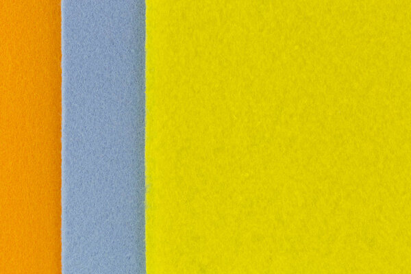 Closeup texture photo of super Absorbent fabrics in orange blue yellow