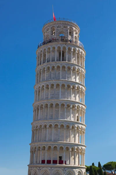 Torre inclinada de Pisa (Torre pendente di Pisa), torre sineira independente em Pisa, Itália — Fotografia de Stock