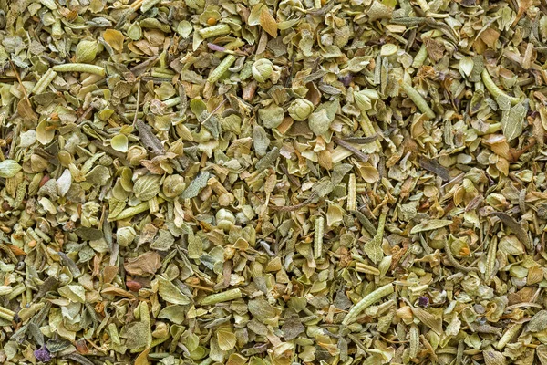 Mistura seca mistura tempero italiano manjericão, orégano, alecrim, tomilho, salva, coentro — Fotografia de Stock