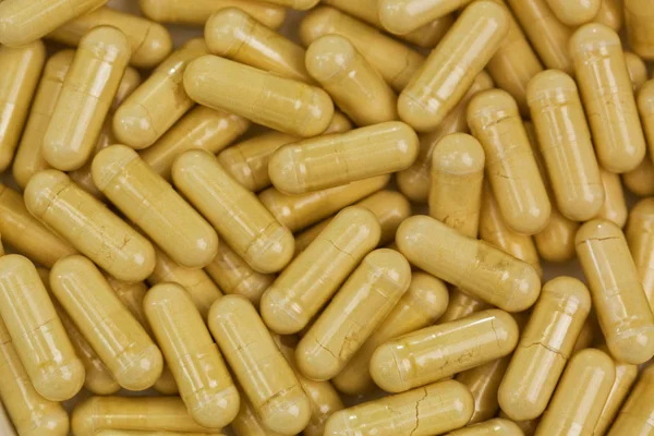ローヤル ゼリー カプセル栄養補助食品として使用されるプレミアム蜂製品の — ストック写真