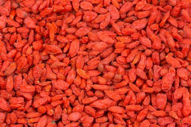 Kurutulmuş kırmızı Goji berry, geleneksel Çin tıbbı kullanılan Wolfberry meyve (Lycium barbarum)