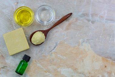 Shea yağı, organik Jojoba altın, Hindistan cevizi yağı, zeytinyağı sabunu, yağı özü soğuk preslenmiş