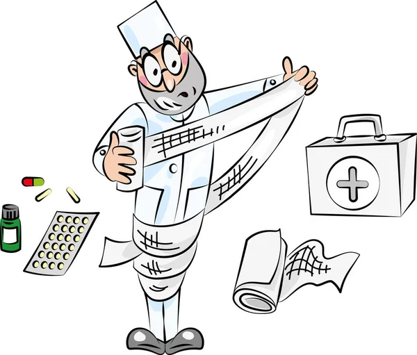 Doktor bandaja takıldı.