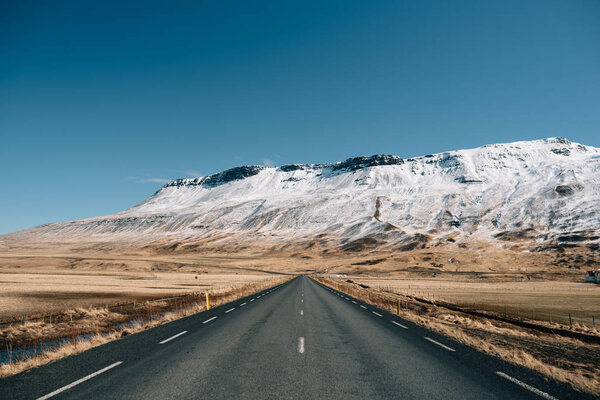 Mountain roads of Iceland from