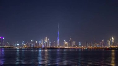 Dubai Creek Limanı 'ndan Burj Halife' nin görüntüsü.