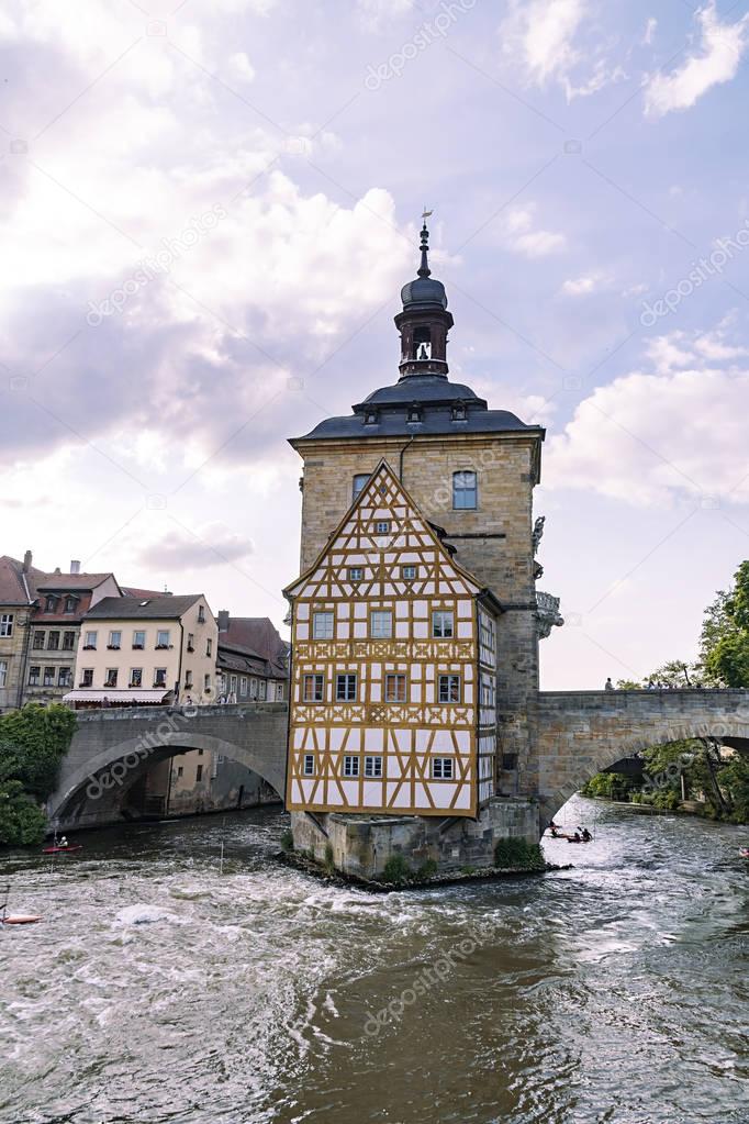 The historical town hall of Bamberg, Germany