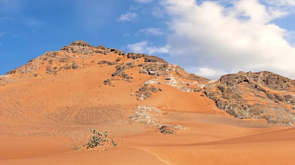 Areia vermelha deserto árabe perto de Dubai — Fotografia de Stock