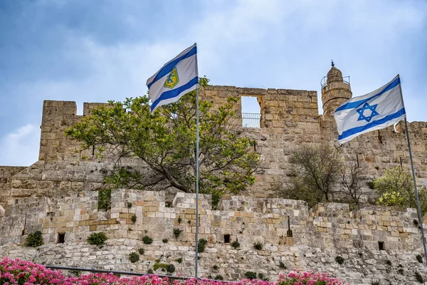 Fortificação muralhas medievais de Jerusalém — Fotografia de Stock