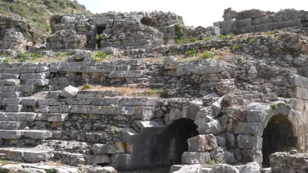 Руїни стародавнього міста Limyra, індичка — стокове відео