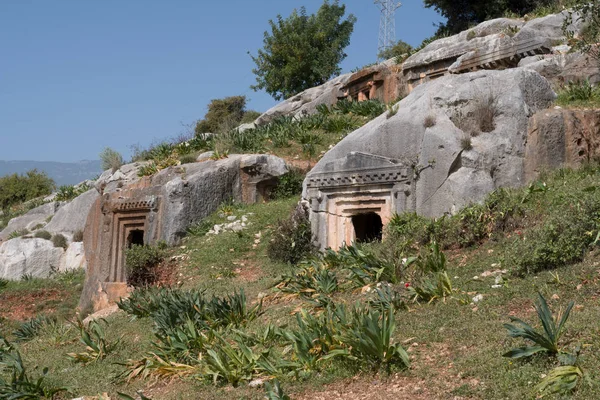 Grab des antiken Friedhofs, Limyra, Truthahn. — Stockfoto