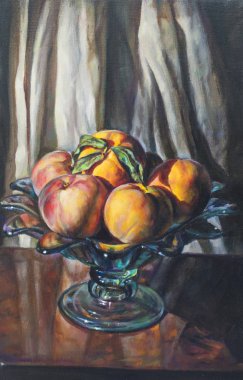 bir meyve kompozisyon tuval üzerine yağlıboya resim