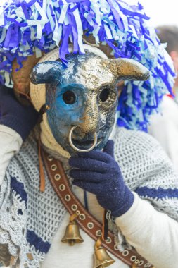 Boynuz ve şapka Aliano il Matera ile maske