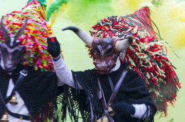 Boynuz ve şapka Aliano il Matera ile maske