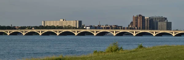 Panoramic View River Detroit — Stock Photo, Image